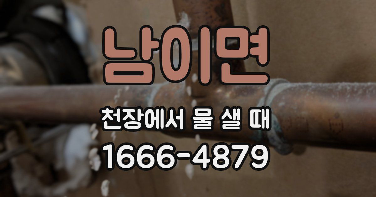 남이면 천장에서 물 샐 때
