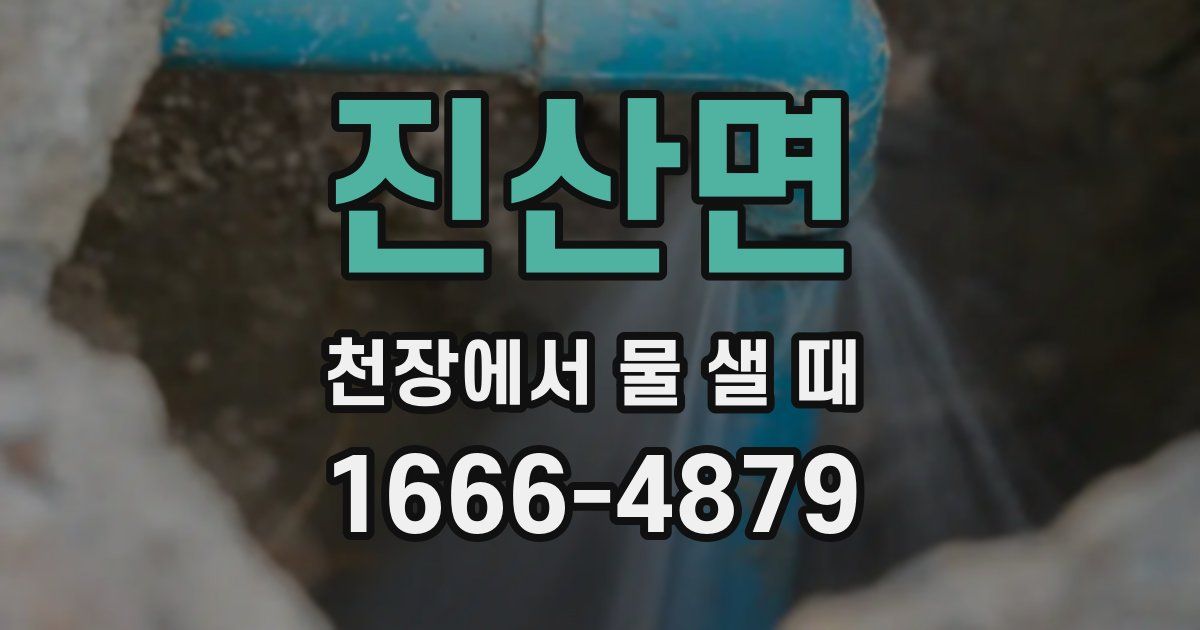 진산면 천장에서 물 샐 때