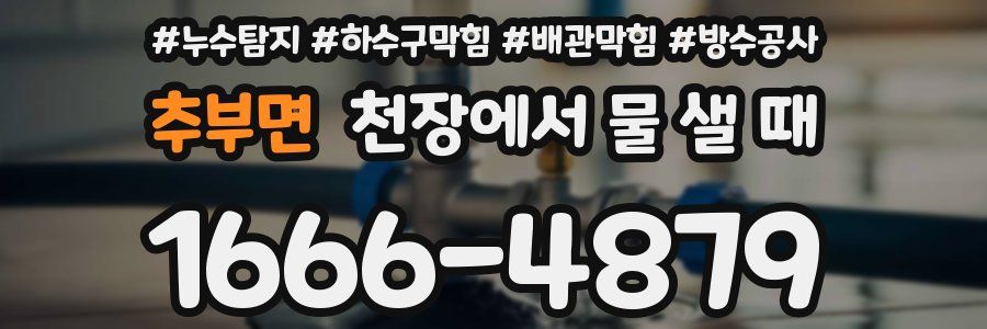 추부면 천장에서 물 샐 때