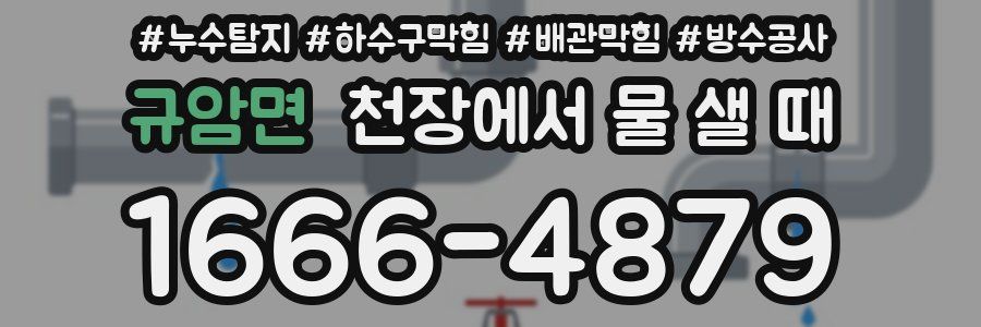 규암면 천장에서 물 샐 때