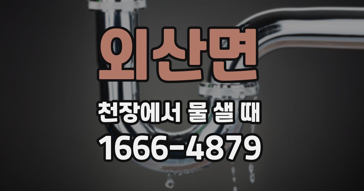 외산면 천장에서 물 샐 때