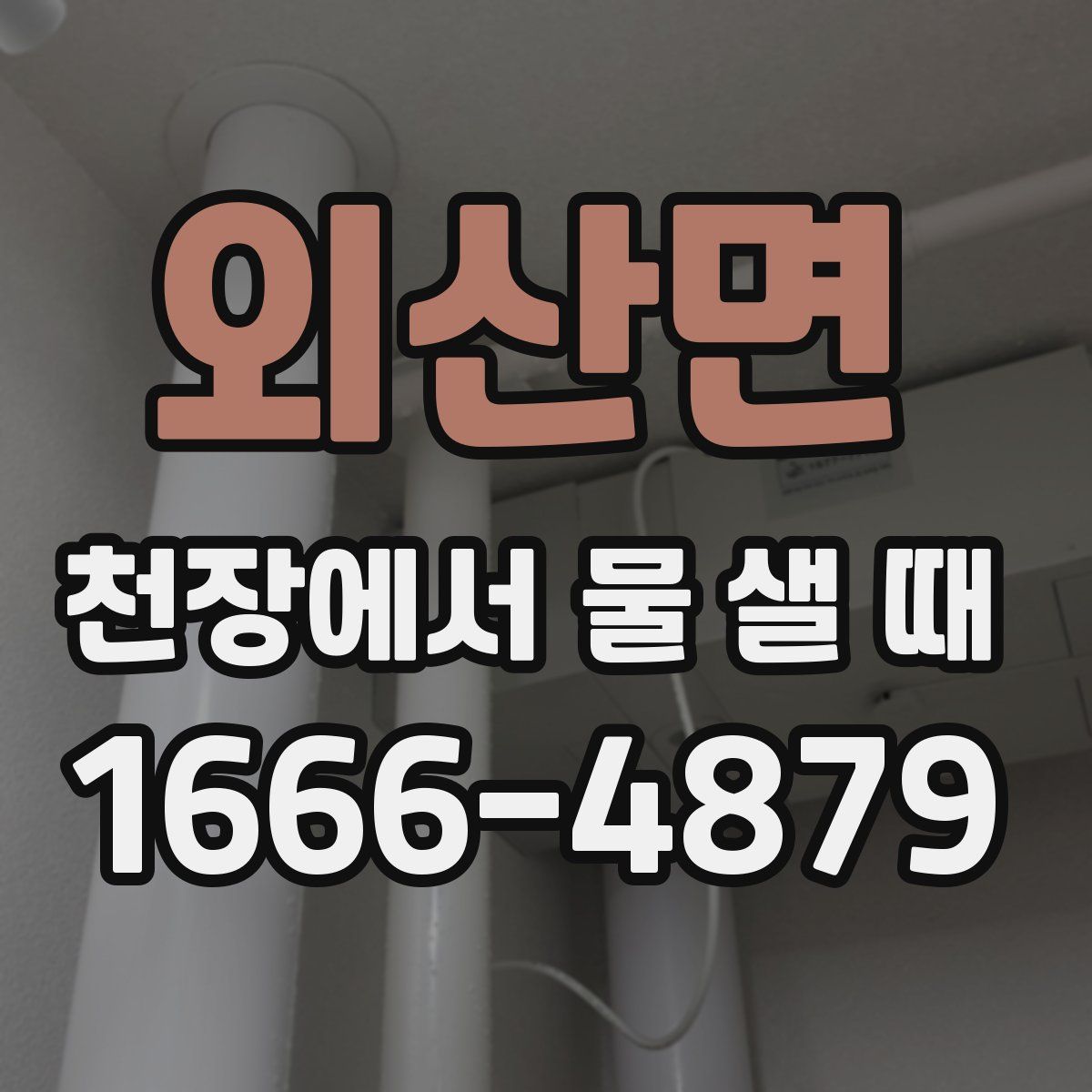 외산면 천장에서 물 샐 때