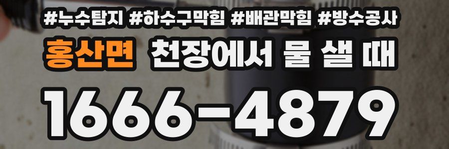 홍산면 천장에서 물 샐 때