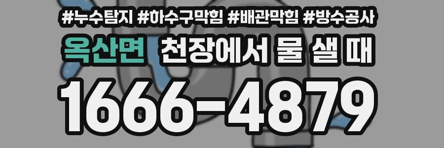 옥산면 천장에서 물 샐 때