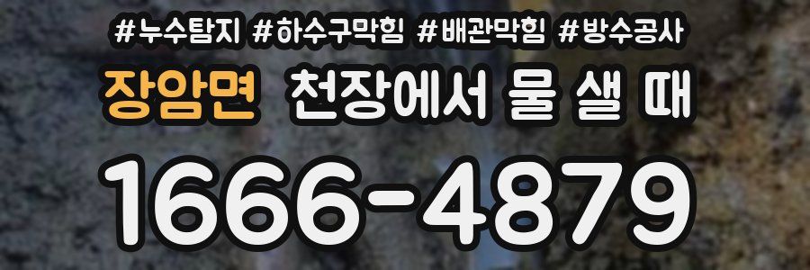 장암면 천장에서 물 샐 때