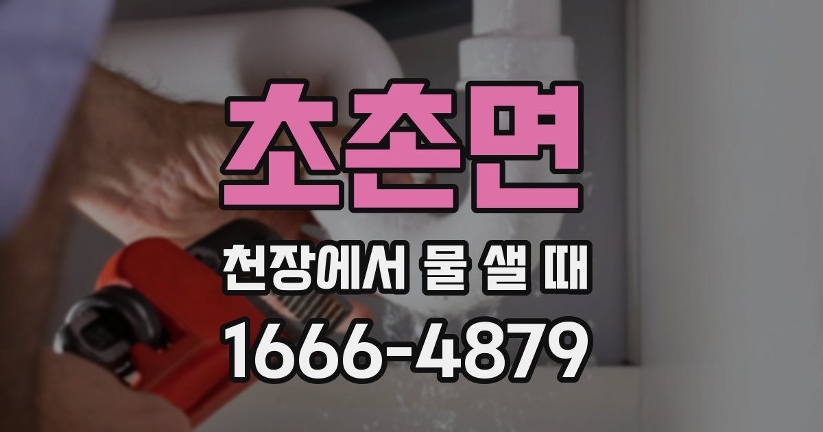 초촌면 천장에서 물 샐 때