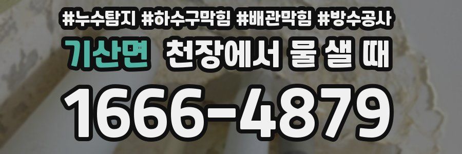 기산면 천장에서 물 샐 때