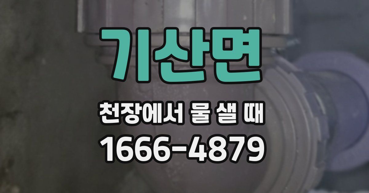 기산면 천장에서 물 샐 때