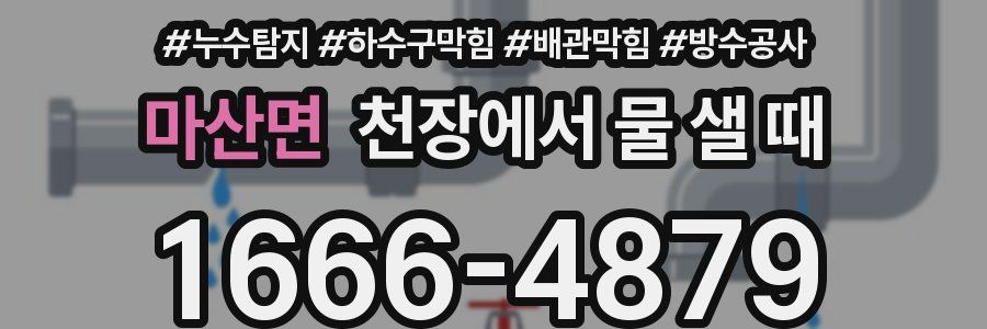 마산면 천장에서 물 샐 때