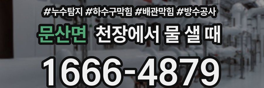 문산면 천장에서 물 샐 때
