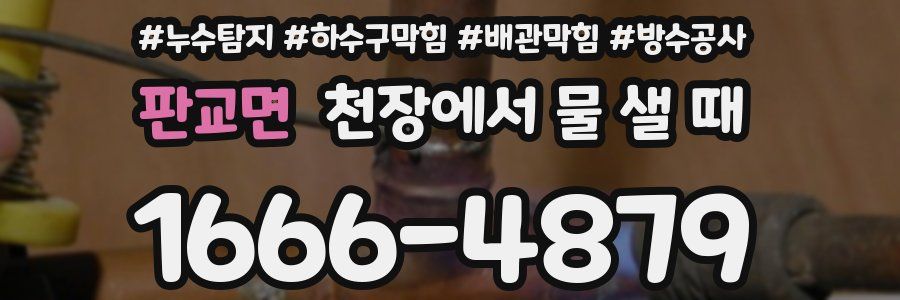 판교면 천장에서 물 샐 때