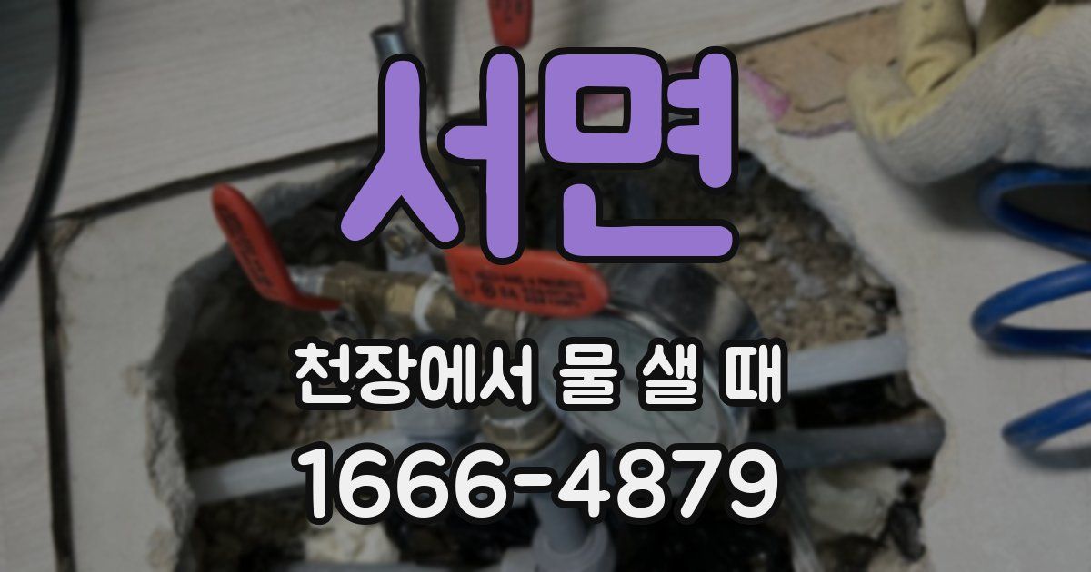 서면 천장에서 물 샐 때