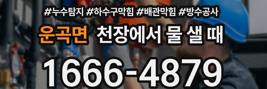 운곡면 천장에서 물 샐 때