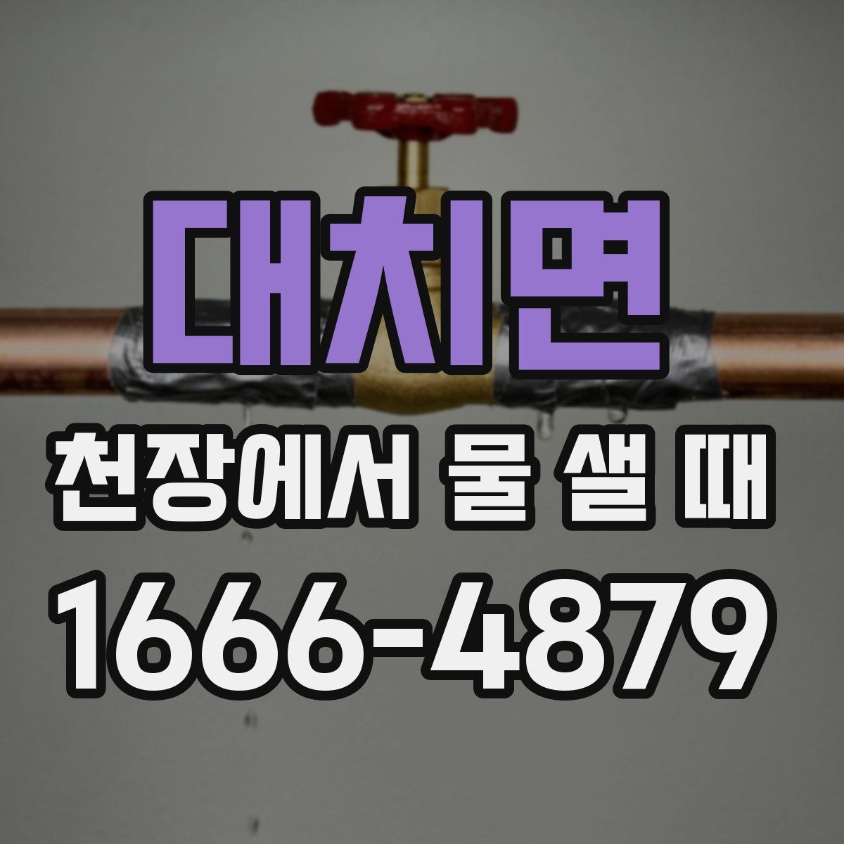 대치면 천장에서 물 샐 때