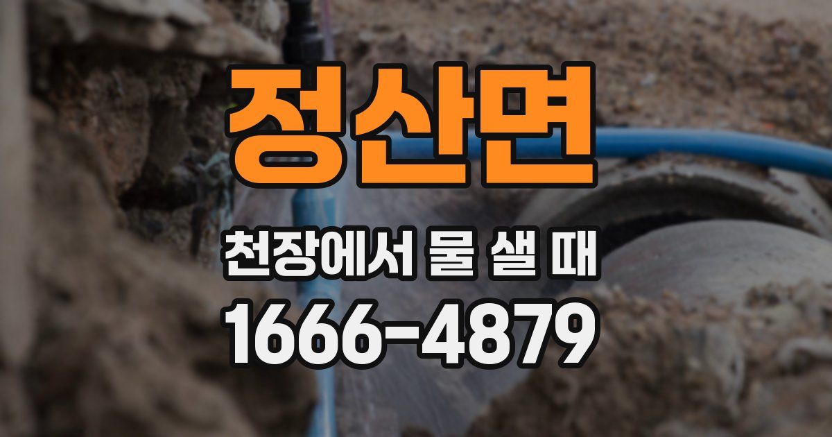 정산면 천장에서 물 샐 때