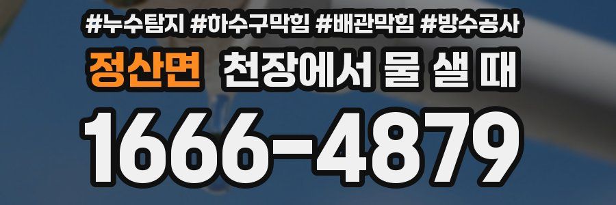 정산면 천장에서 물 샐 때