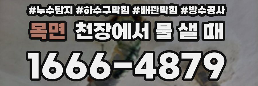 목면 천장에서 물 샐 때