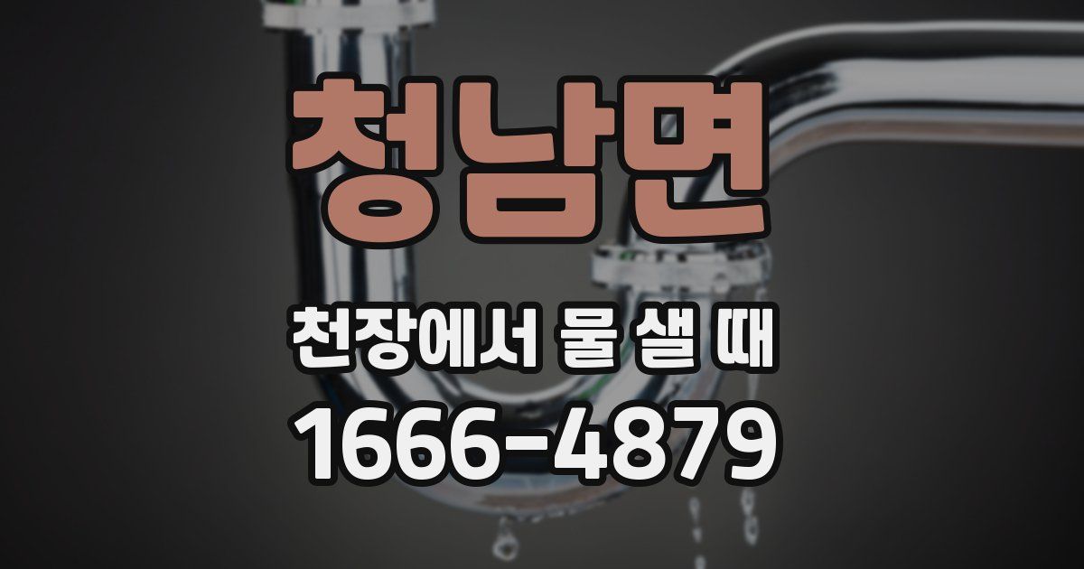 청남면 천장에서 물 샐 때