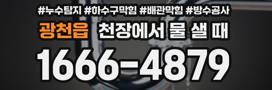 광천읍 천장에서 물 샐 때