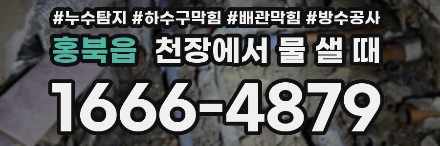 홍북읍 천장에서 물 샐 때