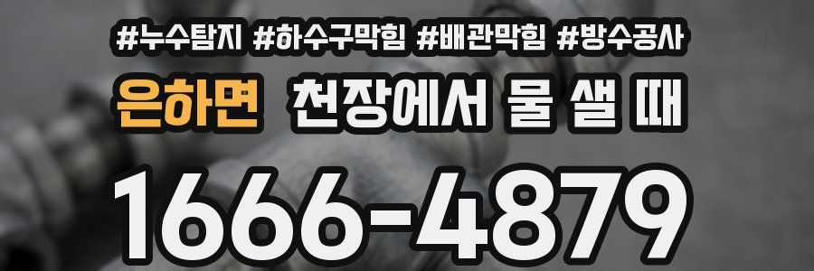 은하면 천장에서 물 샐 때