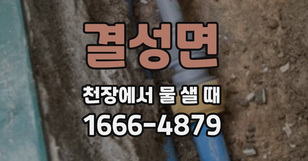 결성면 천장에서 물 샐 때