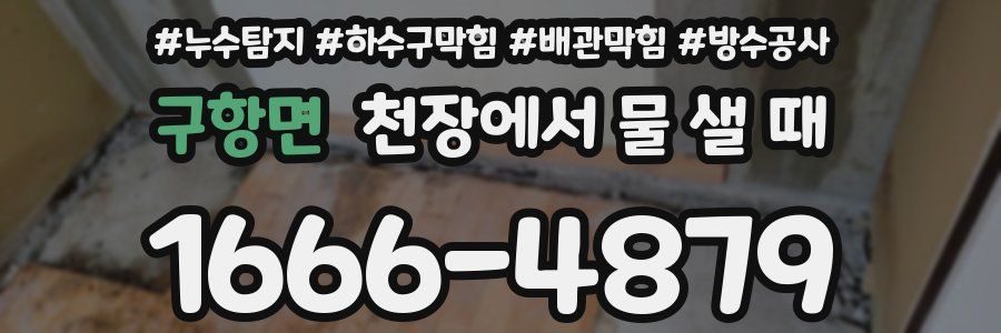 구항면 천장에서 물 샐 때