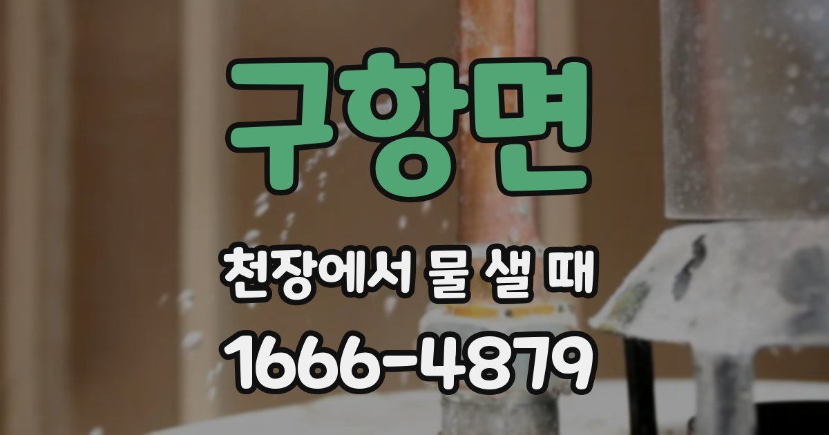 구항면 천장에서 물 샐 때