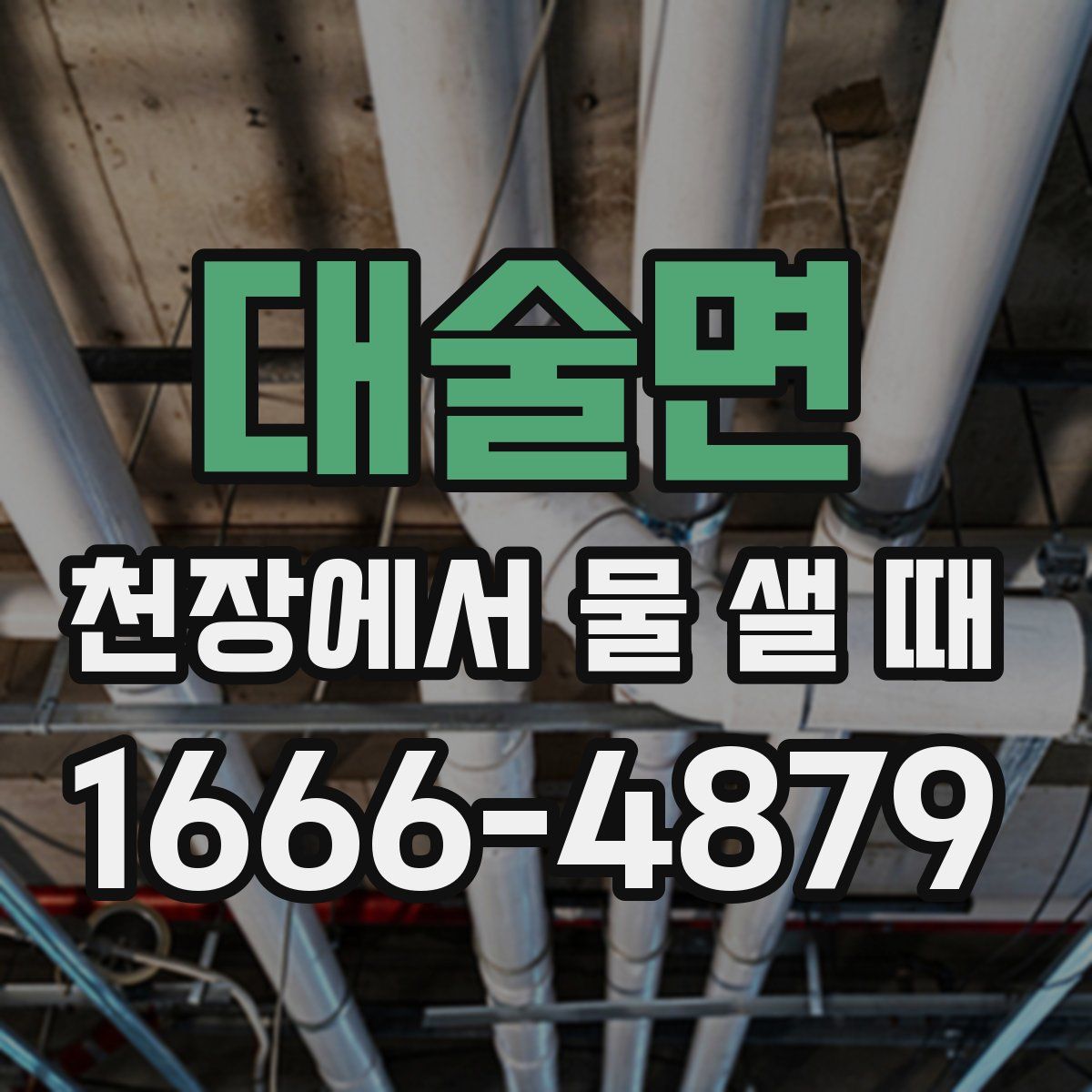 대술면 천장에서 물 샐 때