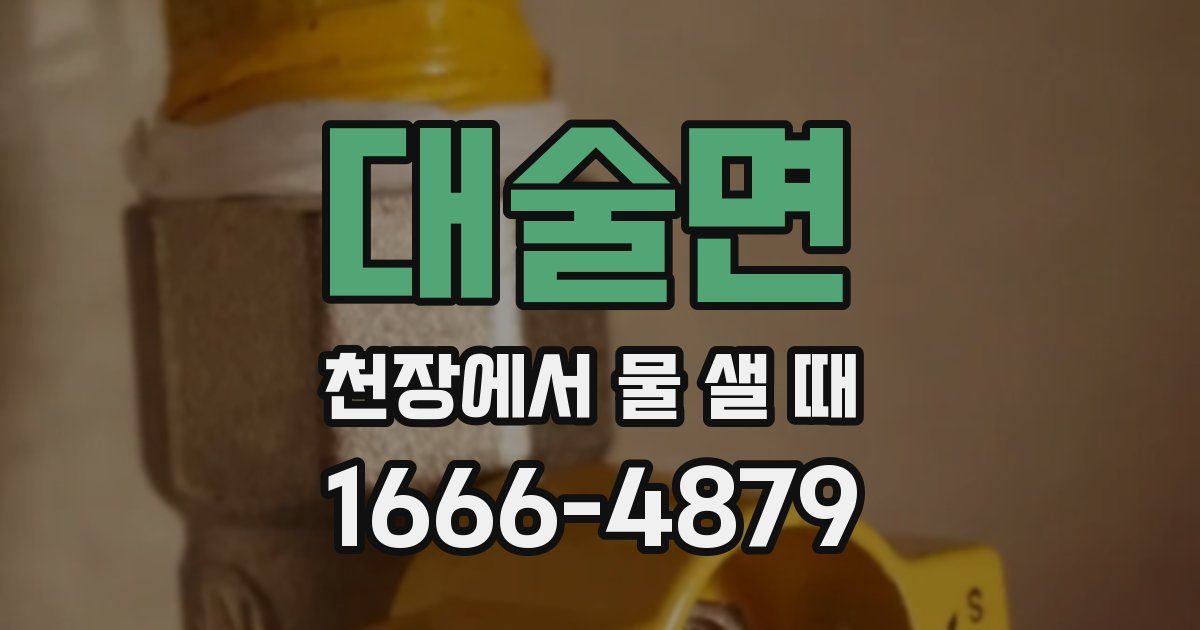 대술면 천장에서 물 샐 때