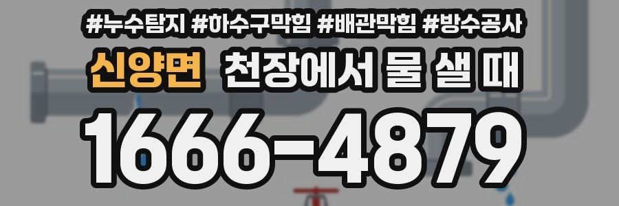 신양면 천장에서 물 샐 때