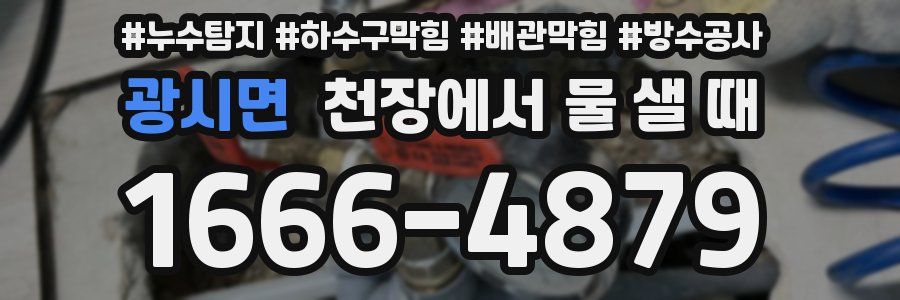 광시면 천장에서 물 샐 때