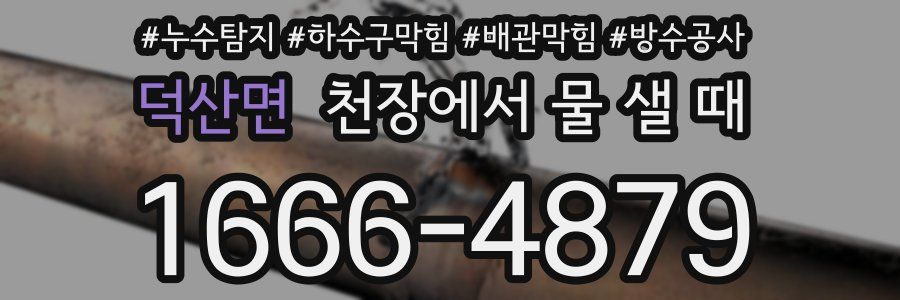 덕산면 천장에서 물 샐 때