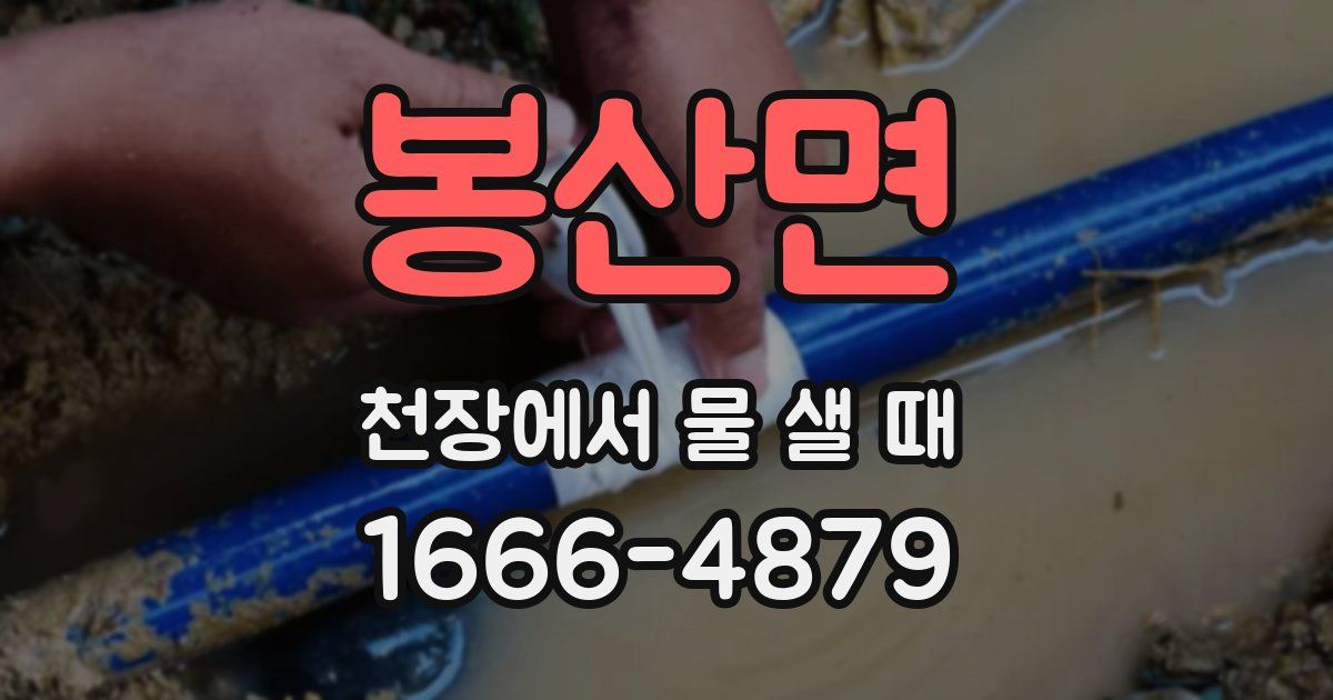봉산면 천장에서 물 샐 때