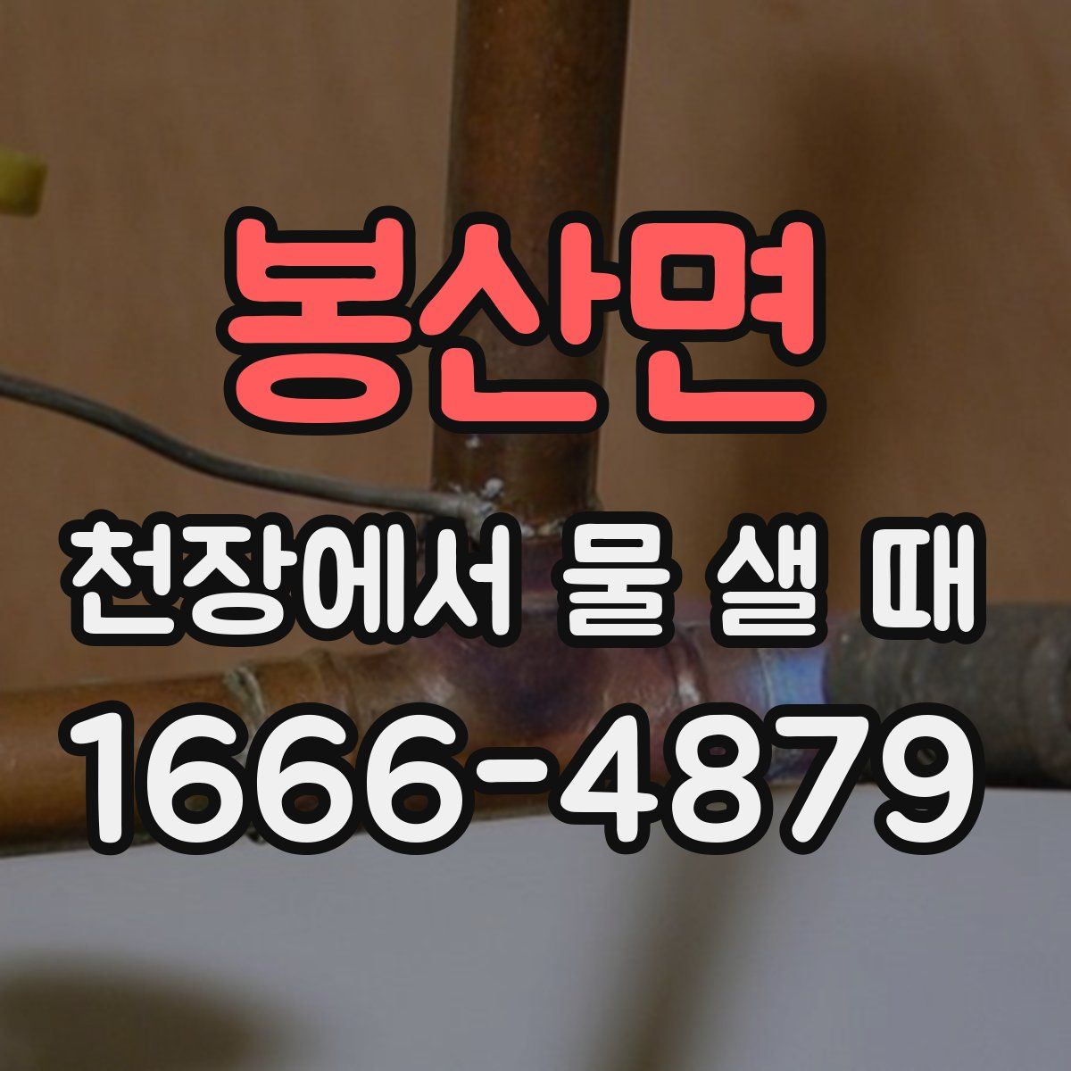 봉산면 천장에서 물 샐 때