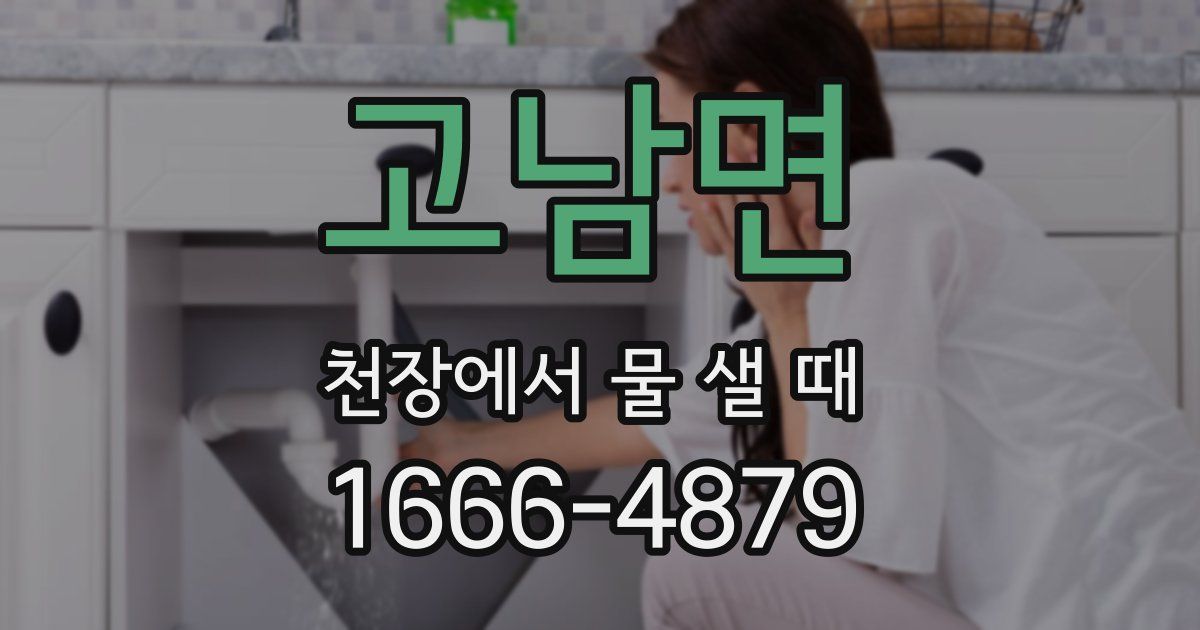 고남면 천장에서 물 샐 때