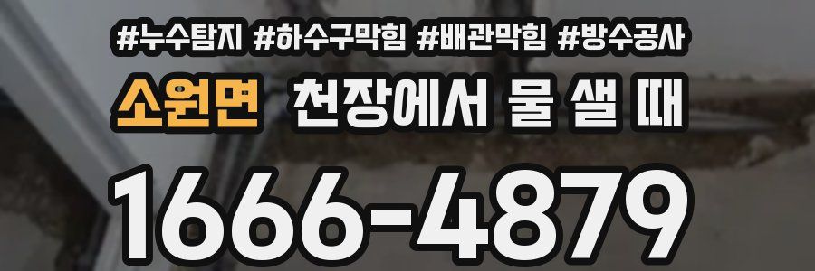 소원면 천장에서 물 샐 때