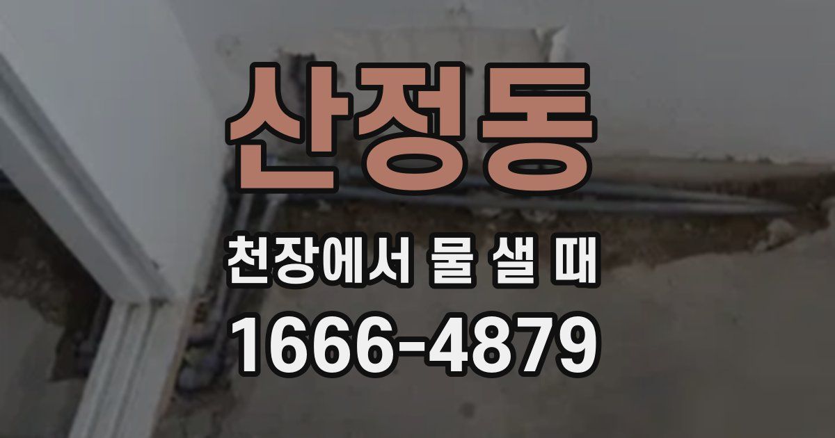 산정동 천장에서 물 샐 때