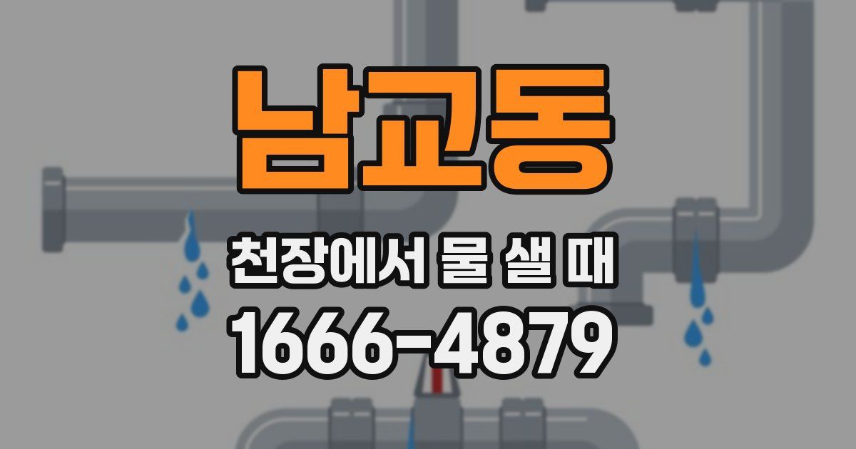 남교동 천장에서 물 샐 때