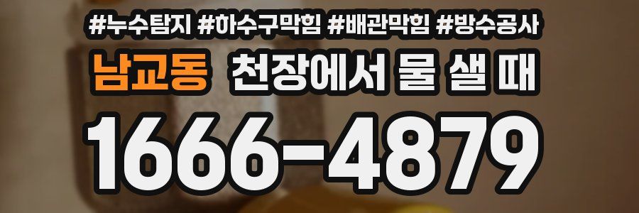 남교동 천장에서 물 샐 때