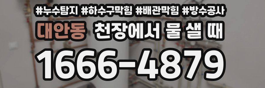 대안동 천장에서 물 샐 때