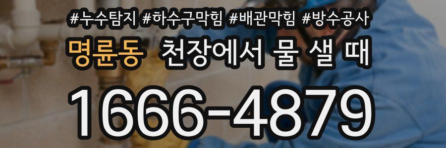 명륜동 천장에서 물 샐 때