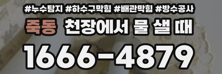 죽동 천장에서 물 샐 때