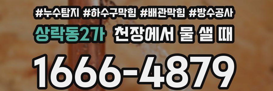 상락동2가 천장에서 물 샐 때