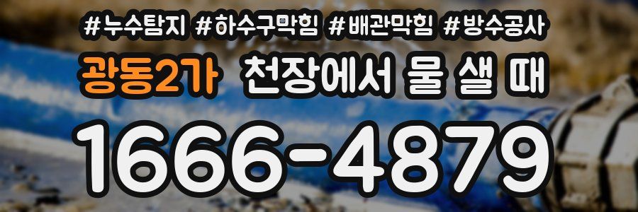 광동2가 천장에서 물 샐 때
