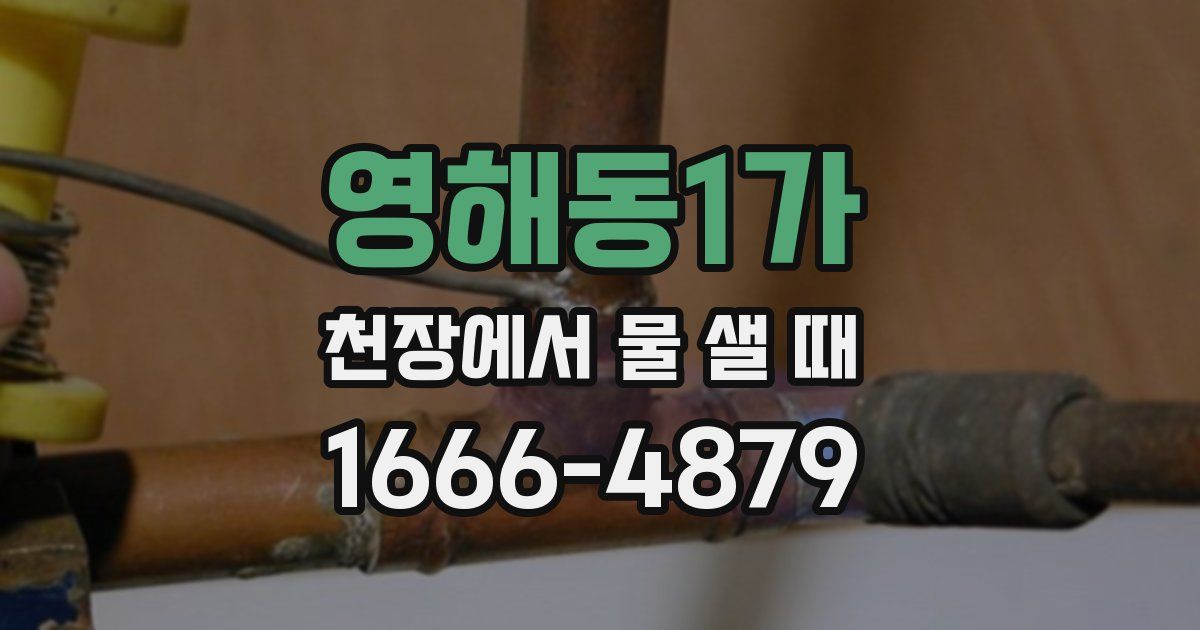 영해동1가 천장에서 물 샐 때