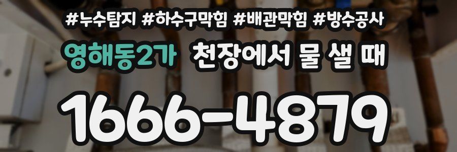 영해동2가 천장에서 물 샐 때