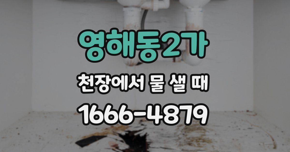 영해동2가 천장에서 물 샐 때
