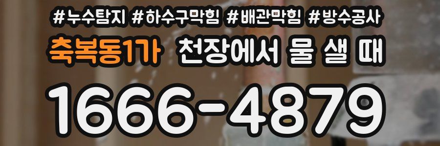 축복동1가 천장에서 물 샐 때