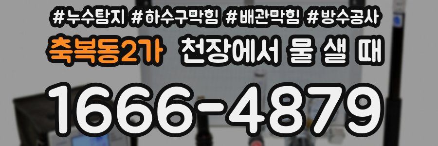 축복동2가 천장에서 물 샐 때